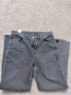 American Eagle Outfitters Women's Gray Wide Leg Jeans